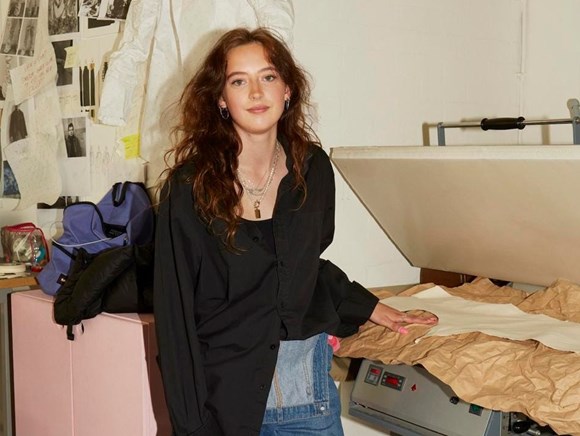 Brighton fashion students team up with Burberry to tackle fashion industry waste: Georgia Bate, 1st Year B.A. (Hons) Fashion Design with Business Studies student at the University of Brighton - COURTESY OF BURBERRY-2