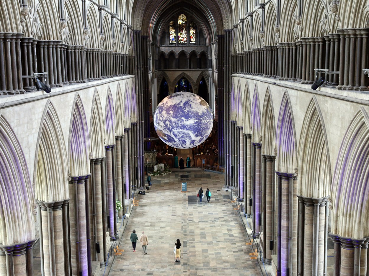 Gaia at Salisbury Cathedral, 2019 (2): Credit Luke Jerram
