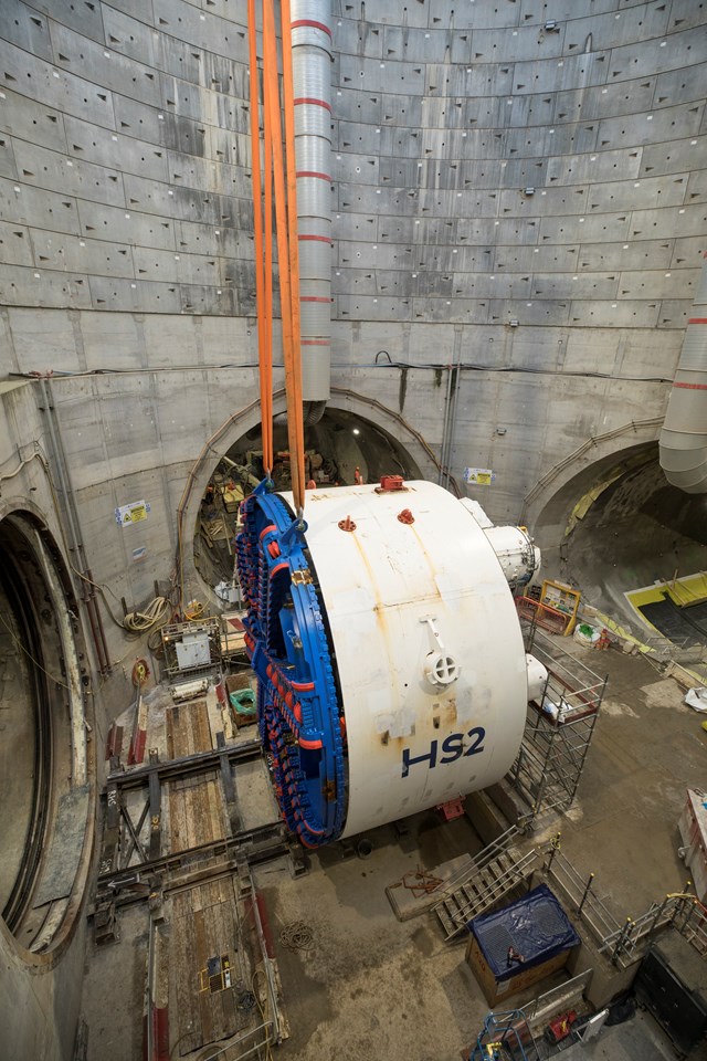 Cutterhead of TBM Emily lowered into place in Ancilery Shaft at ...