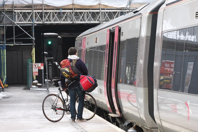 Train ready to depart from Nottingham