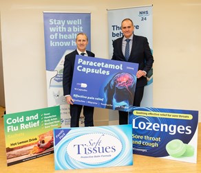 Cab Sec Michael Matheson and NHS 24 Dr Ron Cook - winter campaign launch 2023 - 2