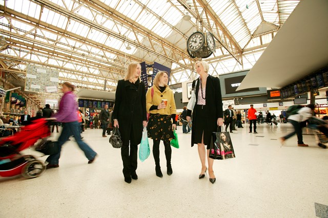 Time to Shop 2: Christmas shoppers collect 'Time to Shop' discount vouchers at Waterloo station