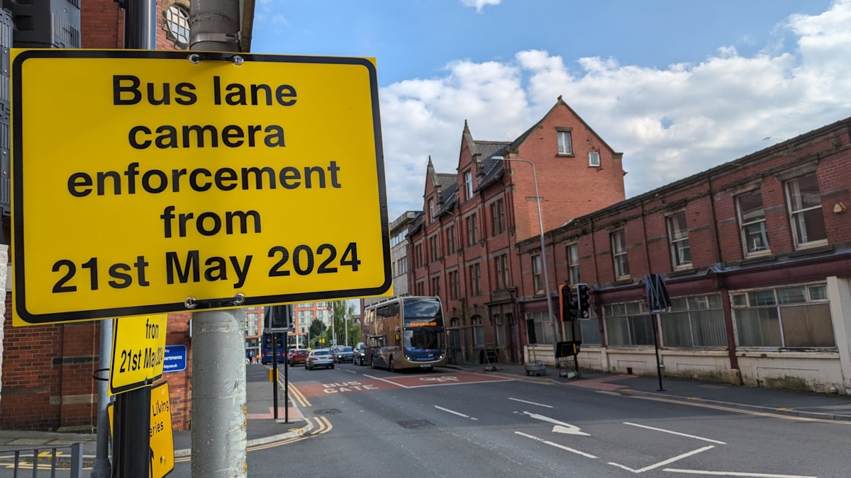 Corporation Street bus gate signs