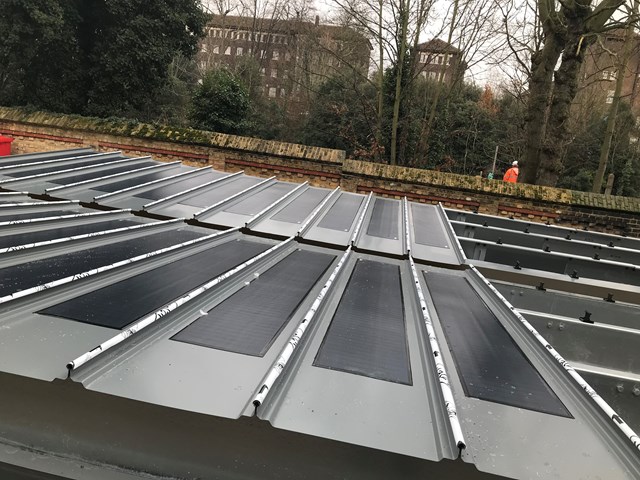 Denmark Hill PV on canopies
