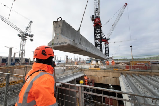 Engineers at Old Oak Common station November 2025