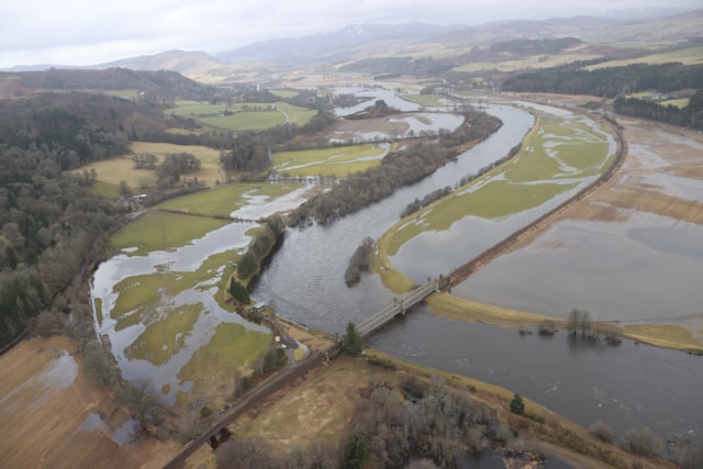 Flooding - Dalguise Viaduct - February 2021 : Flooding - Dalguise Viaduct - February 2021 