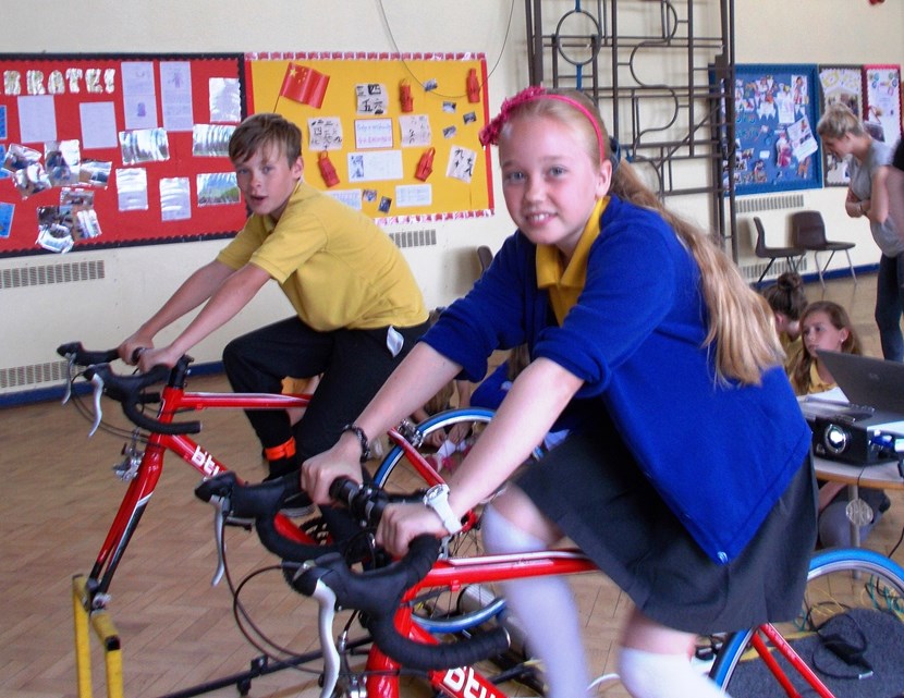 Bardsey pupils awarded for encouraging people to get on their bikes : rollerbikepressrelease.jpg