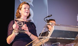 Jo Butlin, Managing Director at Utilyx, accepting Utilyx's award.: Jo Butlin, Managing Director at Utilyx, accepting Utilyx's award.