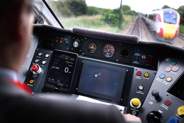 Customers reminded to plan ahead as work continues to bring digital signalling to the East Coast Main Line: LNER Azuma cab