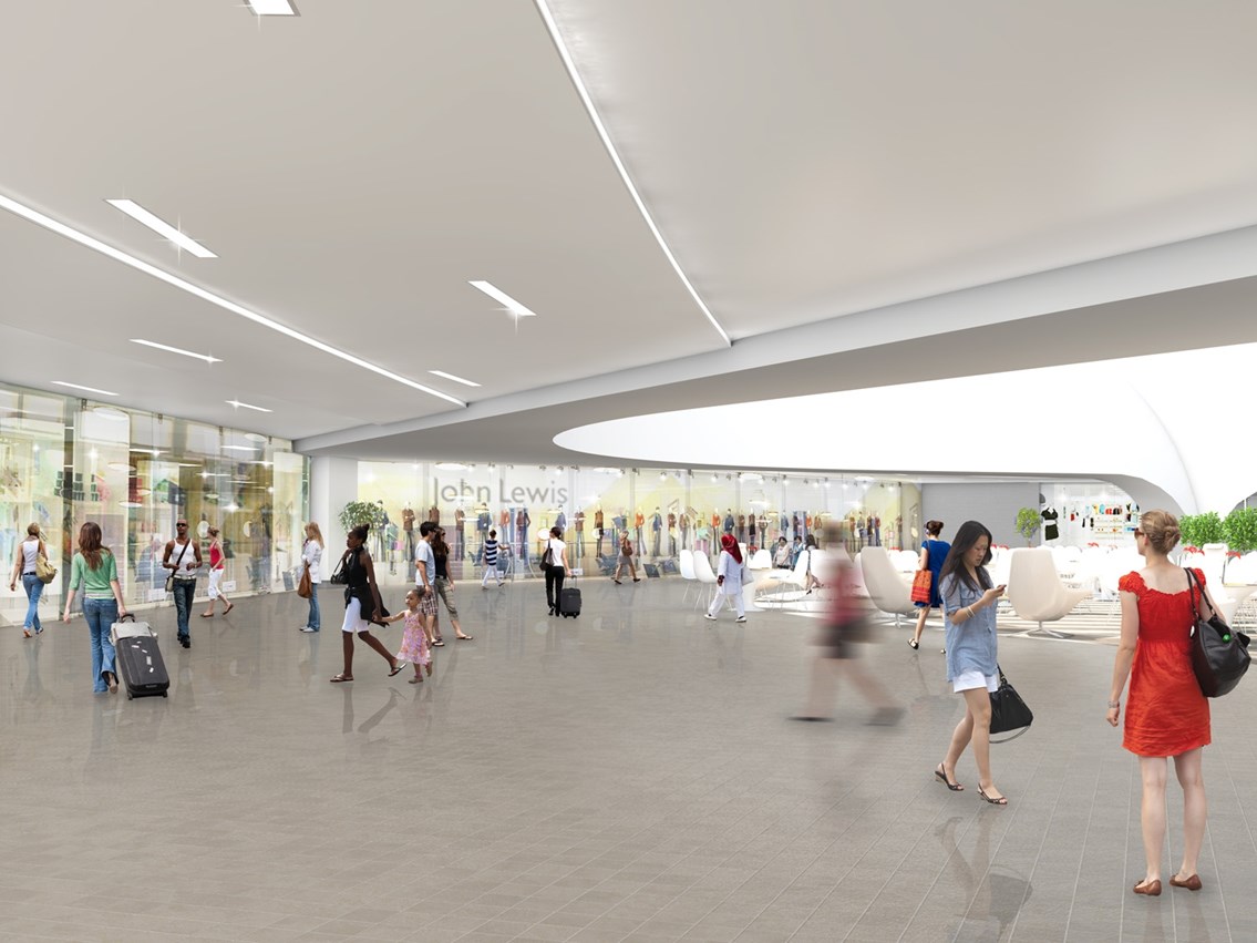 John Lewis store view - artist's impression: CGI of the store entrance