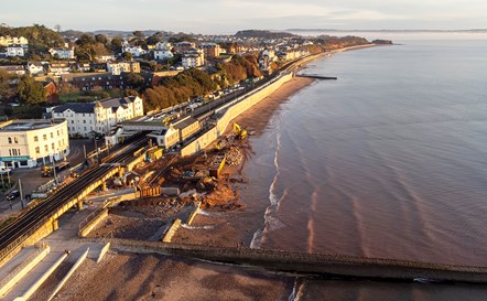 Dawlish station platform works