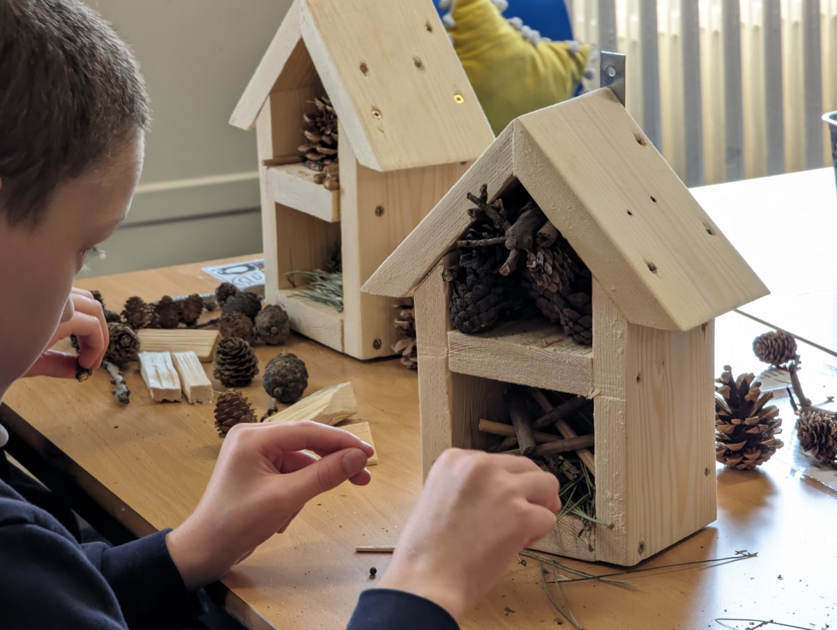 Alanbrooke school pupils make bug hotels with TPE (2)