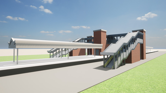 Accessibility improvements underway at Motspur Park station in south London: Motspur Park VR (1)