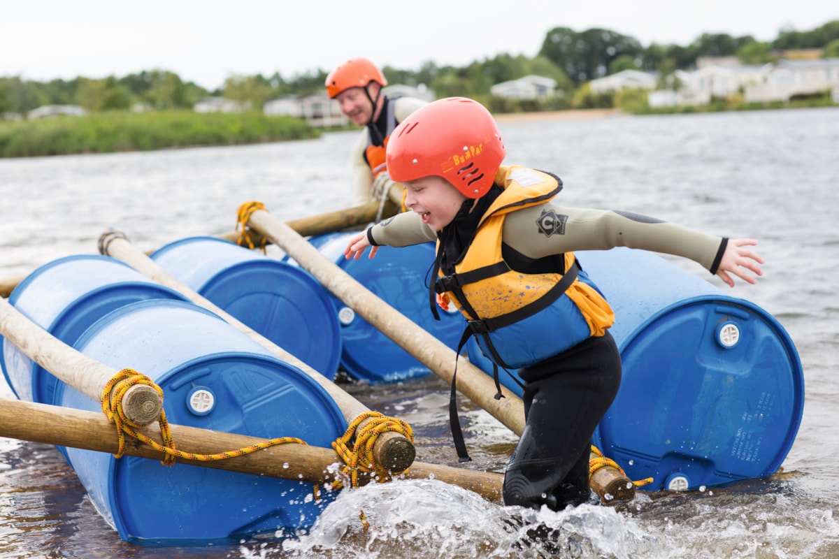 Raft building at Lakeland