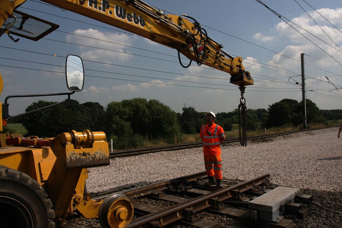 West Coast main line blockade work - July 2013: The end of the line... West Coast main line blockade work - July 2013, Golborne Jn.