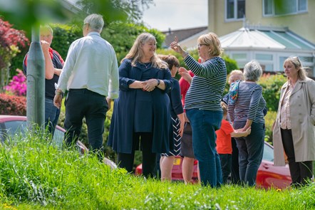 Minister for Climate Change Julie James visits Golf Road in New Inn for International Day of Biodiversity