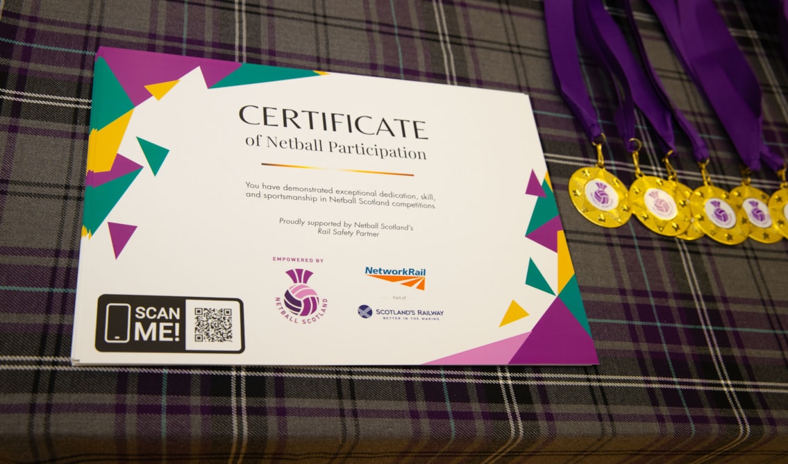 21040743: GLASGOW, SCOTLAND - APRIL 19: Network Rail announce a three-year partnership with Netball Scotland at the Emirates Arena, on April 19, 2024, in Glasgow, Scotland.