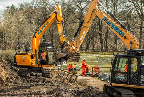1 April dualling diggers on ramp