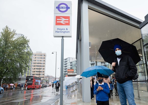 TfL Image - bus stop at Hayes & Harlington station