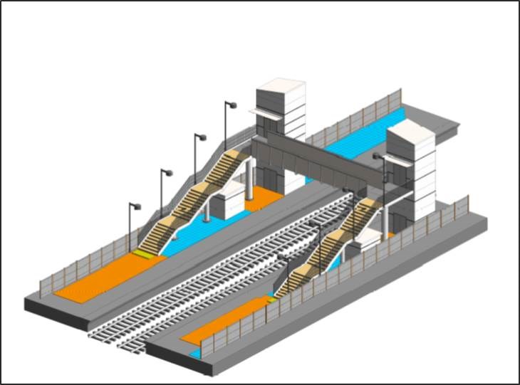 3d image of bridge to be installed in West Calder station