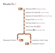 TfL Image - BL1 route map: TfL Image - BL1 route map