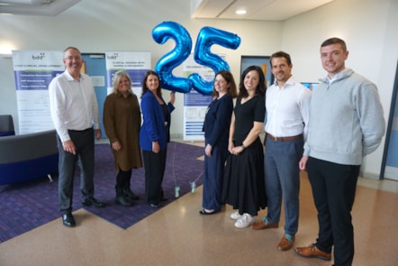 The BDD Pharma team. CEO Carol Thomson is fourth from the left