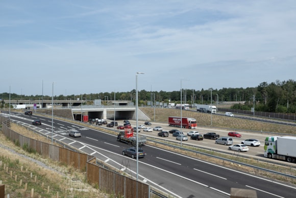 The new gyratory at M25 Junction 10
