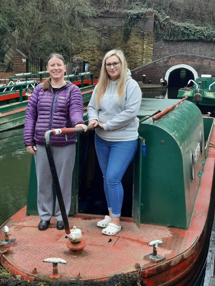 Nicola Beckley Dudley Council Tourism Officer (L) with Emily Evans commercial and executive support at Dudley Canal and Caverns