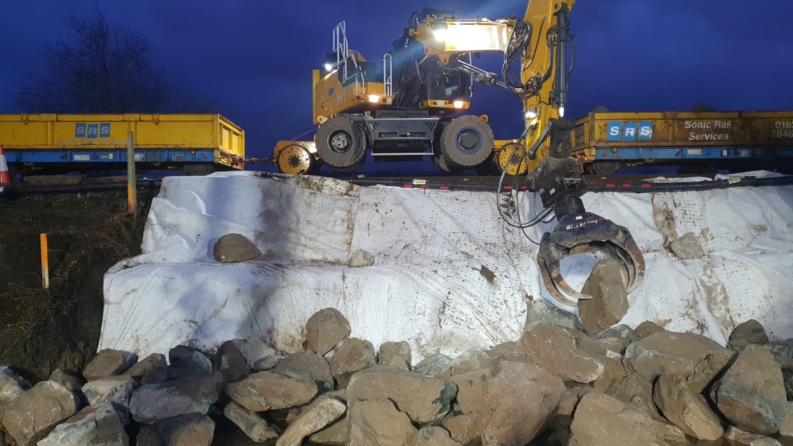 Axminster landslip rectification works 1