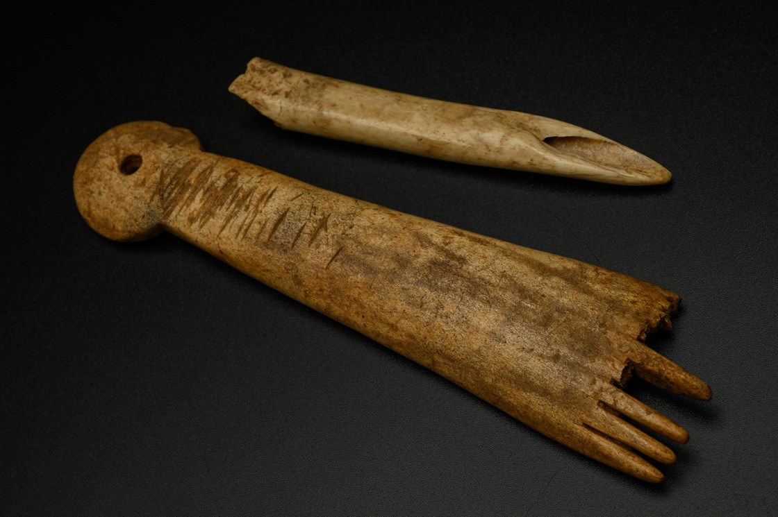 Roman weaving accessories uncovered during the archaeology excavation at Blackgrounds, Chipping Warden, Northamptonshire