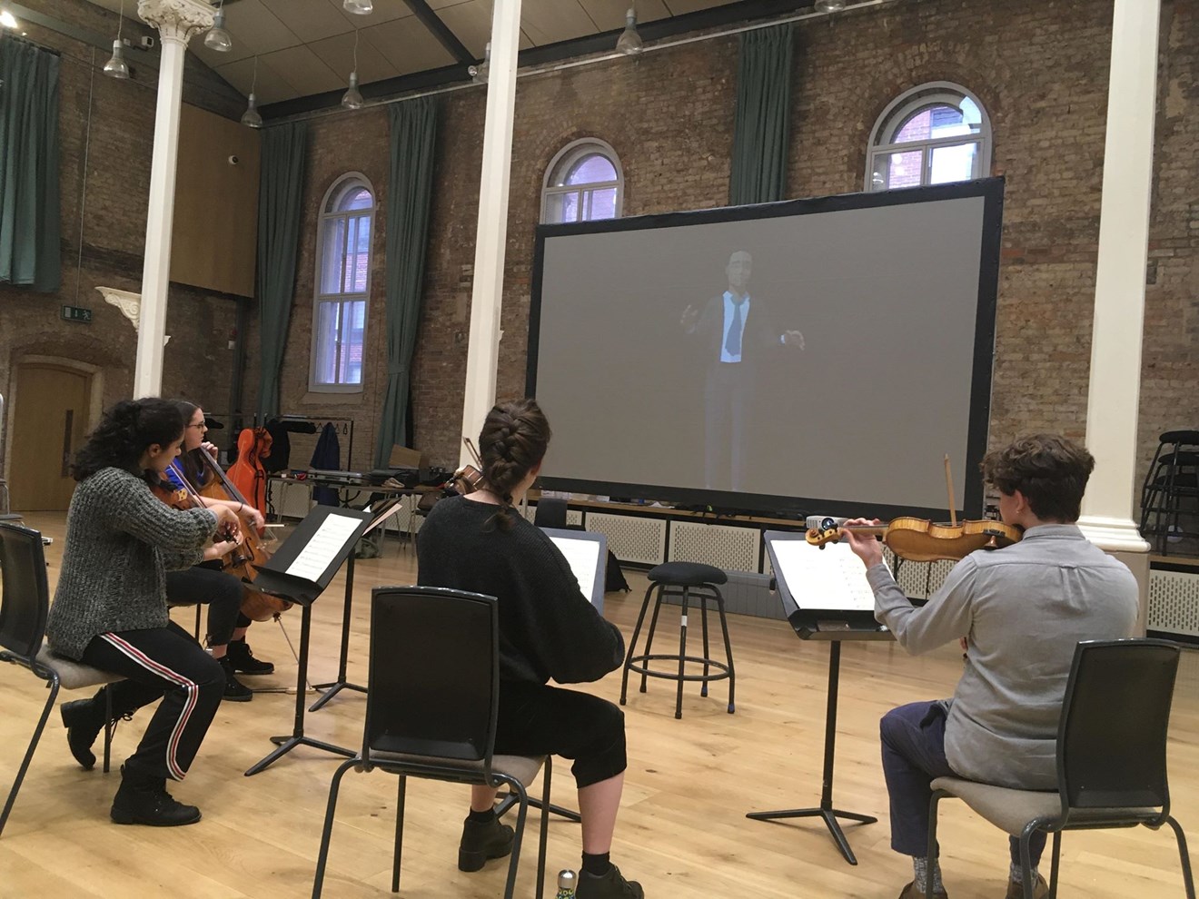 Siemens and the Hallé orchestra develop virtual conductor: Halle orchestra trialling the Siemens avatar (002)