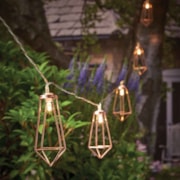 Cole & Bright 10 Rose Gold Diamond Solar String Lights: Cole & Bright 10 Rose Gold Diamond Solar String Lights
