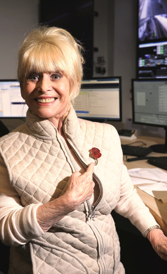 Dame Barbara Windsor wears her Poppy with pride