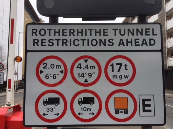 Various restrictions in place at Rotherhithe Tunnel