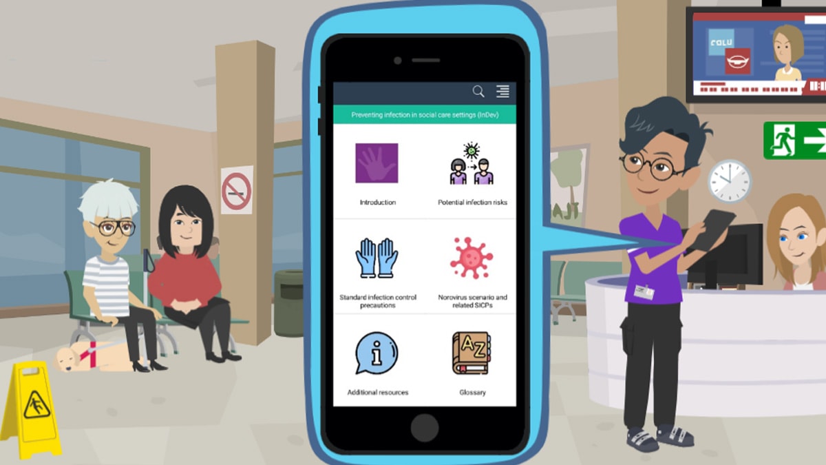 IPC app (image): Screenshot of the infection prevention and control (IPC) app