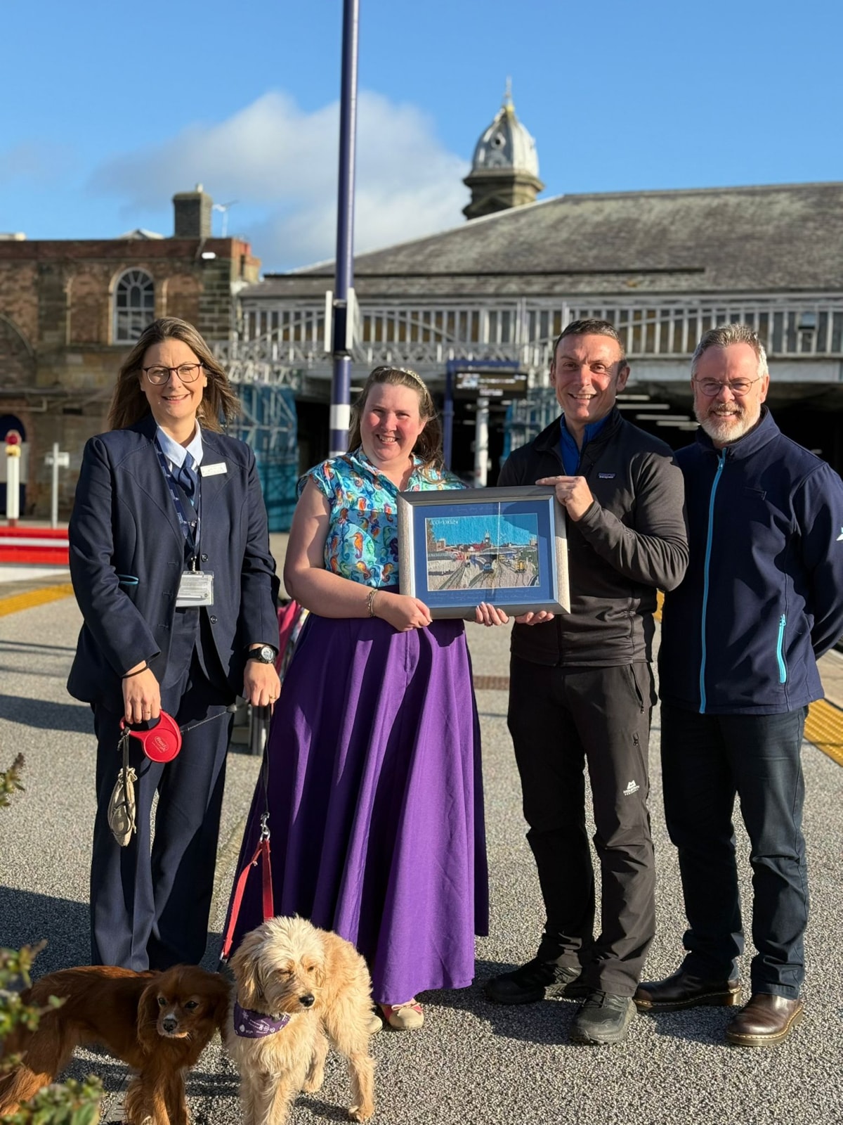 Tapestry handover at Scarborough depot (3)