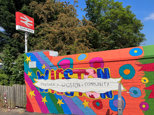 South Wigston mural painting 2