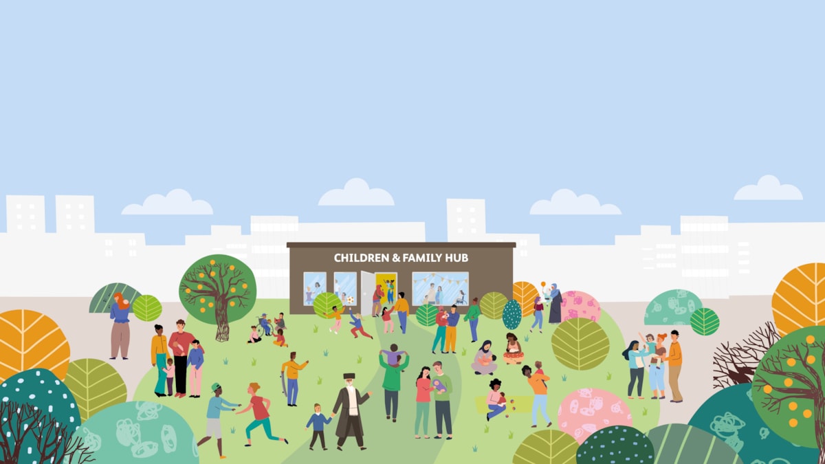 Children and Family Hubs illustration