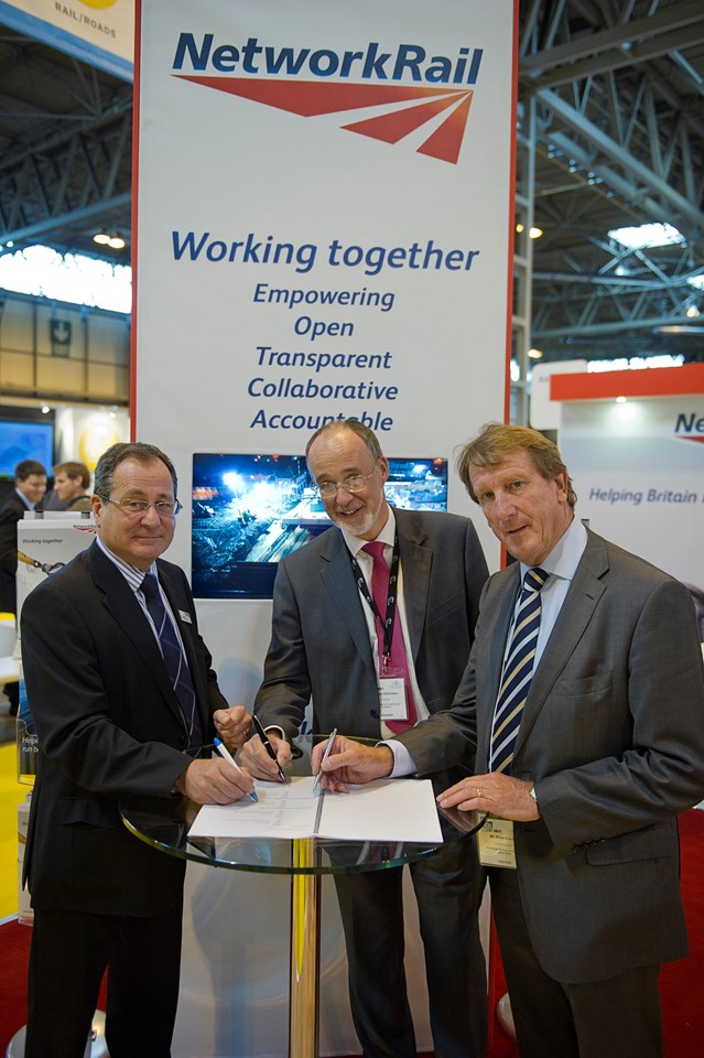 The graduate development scheme agreement is signed by Network Rail, CECA and ACE: Network Rail has signed an agreement with two civil engineering associations to develop a programme which will better equip civil engineers of the future.