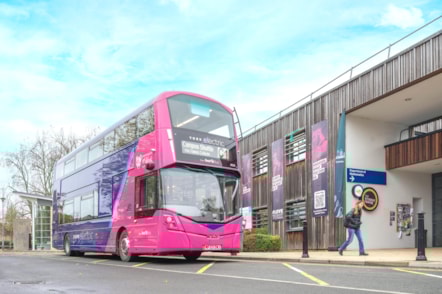 Campus shuttle outide YUSU building2