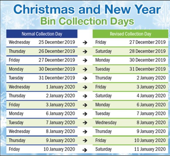 Christmas waste and recycling collection days announced: Xmas collection 2019