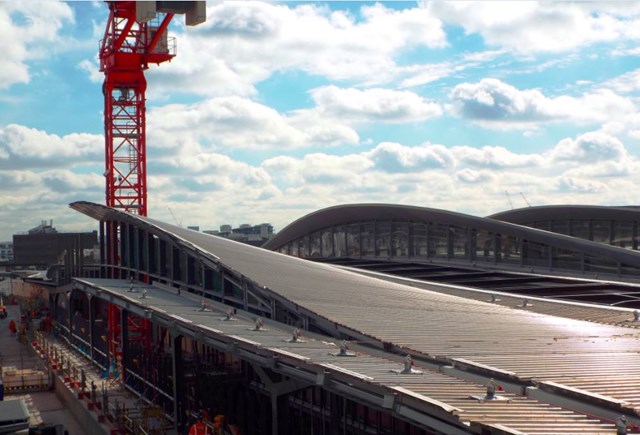 Tooley S tfacade March '17: Progress is being made on the new facade that will be part of the Tooley Street entrance to London Bridge