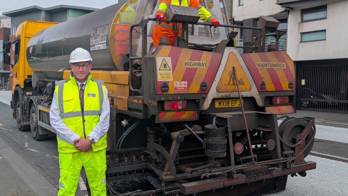Cllr Warren Goldsworthy in Moors lane, Preston cropped