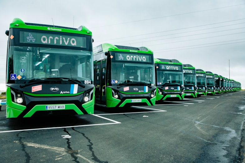 Arriva's zero-emission buses at the Móstoles depot