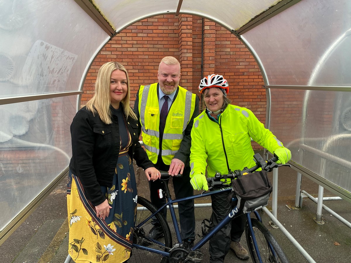 Elizabeth Dalloway, Road saftey education lead, Councillor Damian Corfield, cabinet member for environment and highyways and award winner Elizabeth Hampton