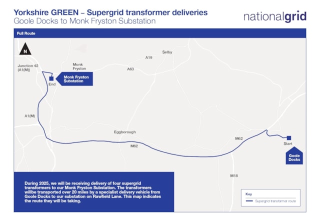Monk Fryston delivery route