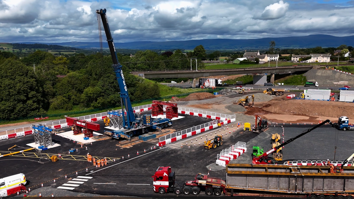 Drone still of the purpose built worksite at Clifton Penrith