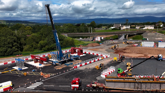 Drone still of the purpose built worksite at Clifton Penrith: Drone still of the purpose built worksite at Clifton Penrith