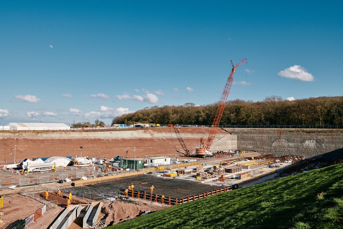 HS2 launches national vote to name Warwickshire Tunnel Boring Machine: HS2 Long Itchington Wood Tunnel north portal site