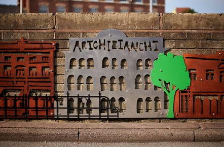 Macclesfield landmarks feature on townscape created by sculptor, Tim Davies.